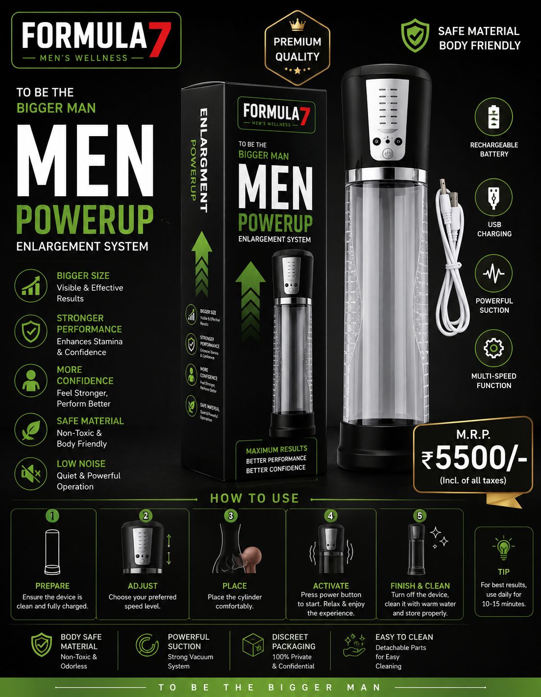Men Powerup Automatic Pump