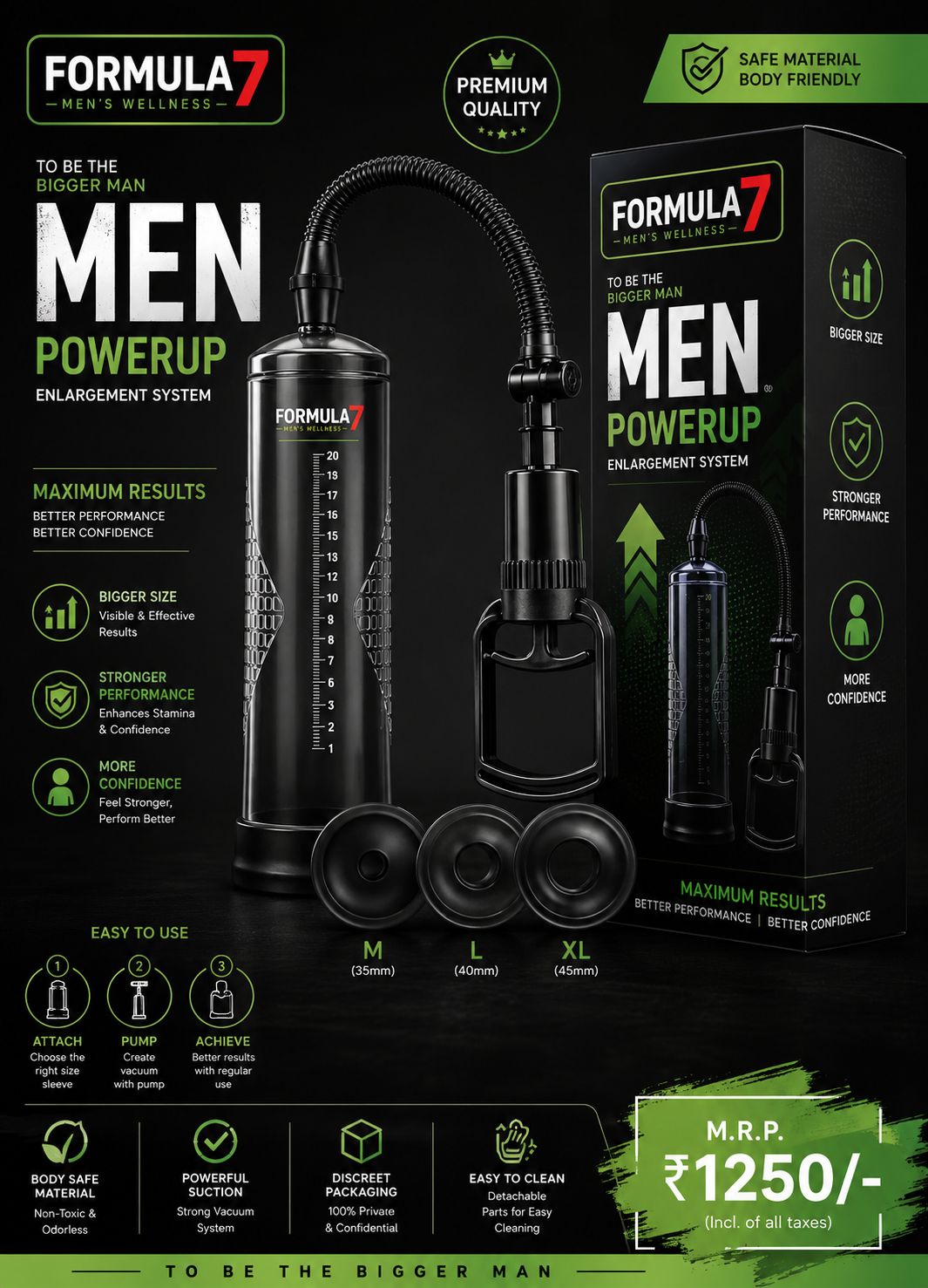 Men Powerup Manual Pump